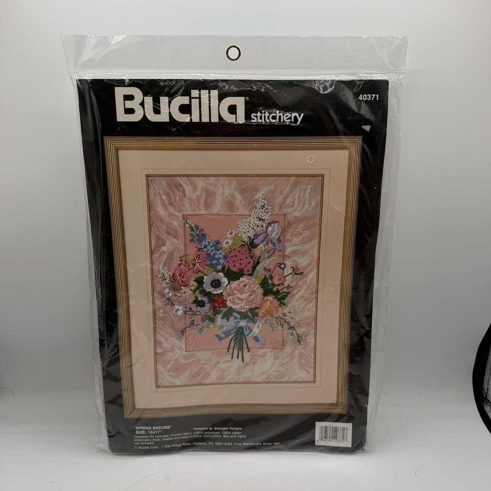 Vintage Bucilla Spring Encore Needlepoint 40371 14"x 17" Floral Unopened New